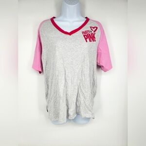 Zumba Shirt Women's Large Pink & White  Party In Pink Graphics Short Sleeves